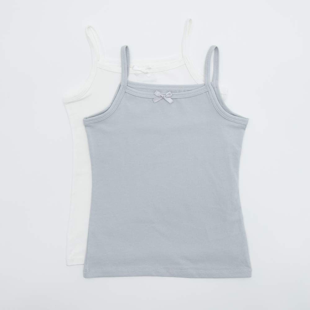 07854020-40 Набор из 2-х маек для девочки, бел-сер р.122 470 руб.