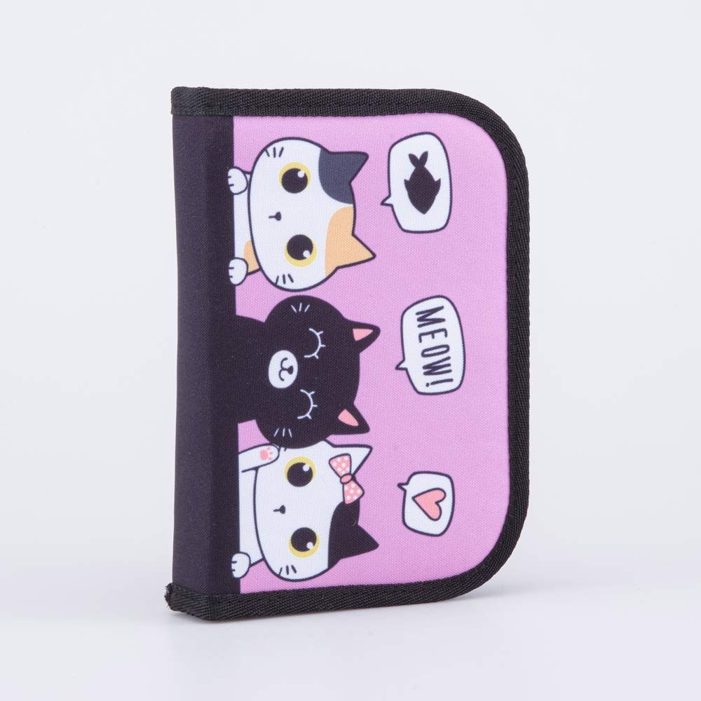 02817331-40/3 Пенал школьный, чер-роз выс. 20 см 350 руб.