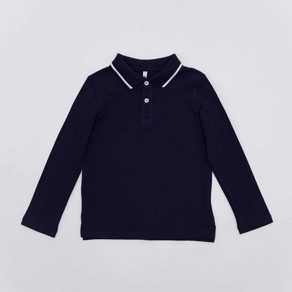 07701005-61 Рубашка поло с длинным рукавом т.син р.164 970 руб.