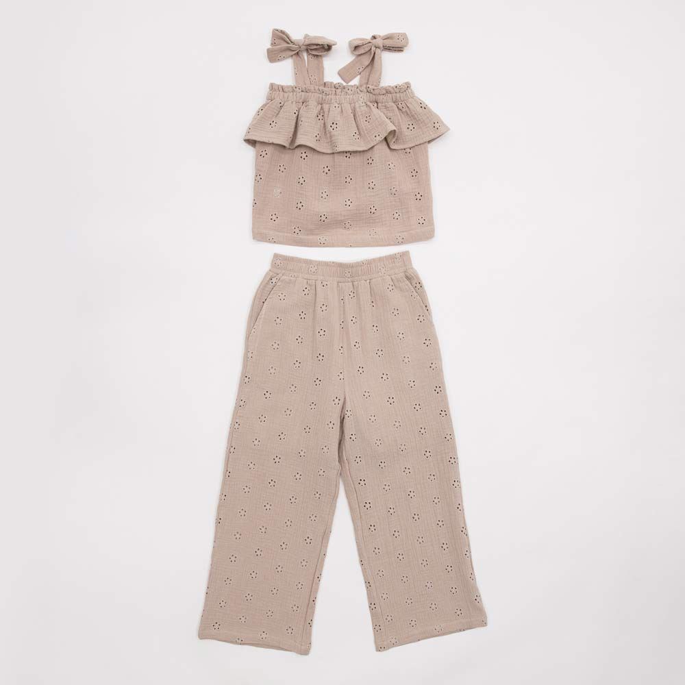 07864087-40 Комплект одежды для девочек (блузка+брюки) бежевый р.146 1 970 руб.