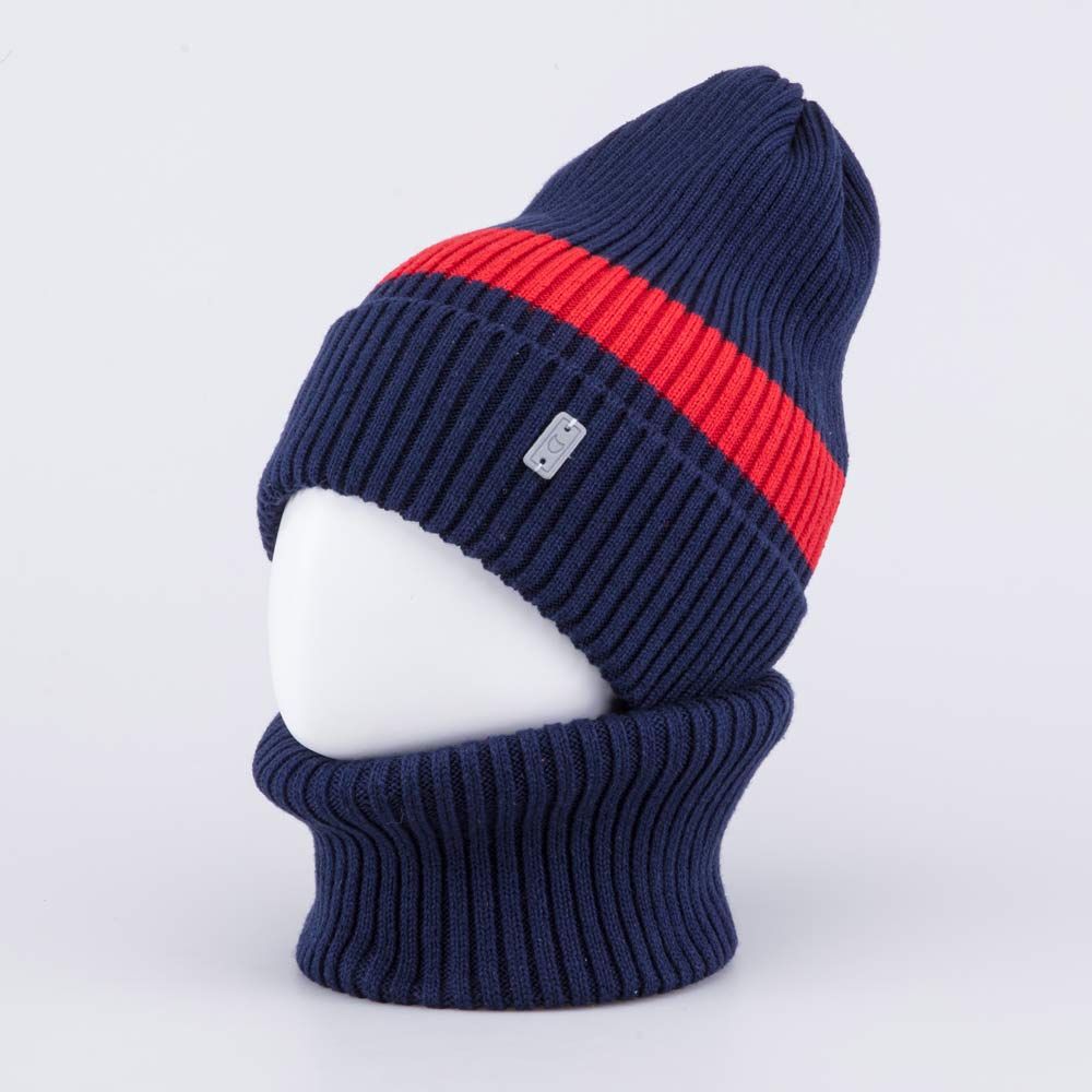 07711925-42 Комплект детский шапка+снуд разноцветный 54-56 1 100 руб.