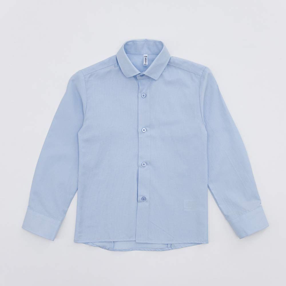 07703015-61 Сорочка для мальчика классическая с длинным рукавом голубой р.140 1 180 руб.