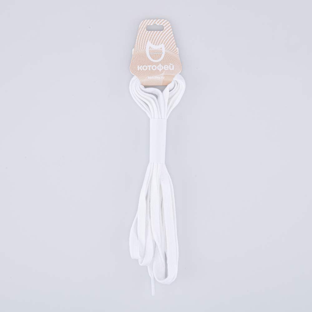 03008006-40 Шнурки для обуви белый 130 см 50 руб.