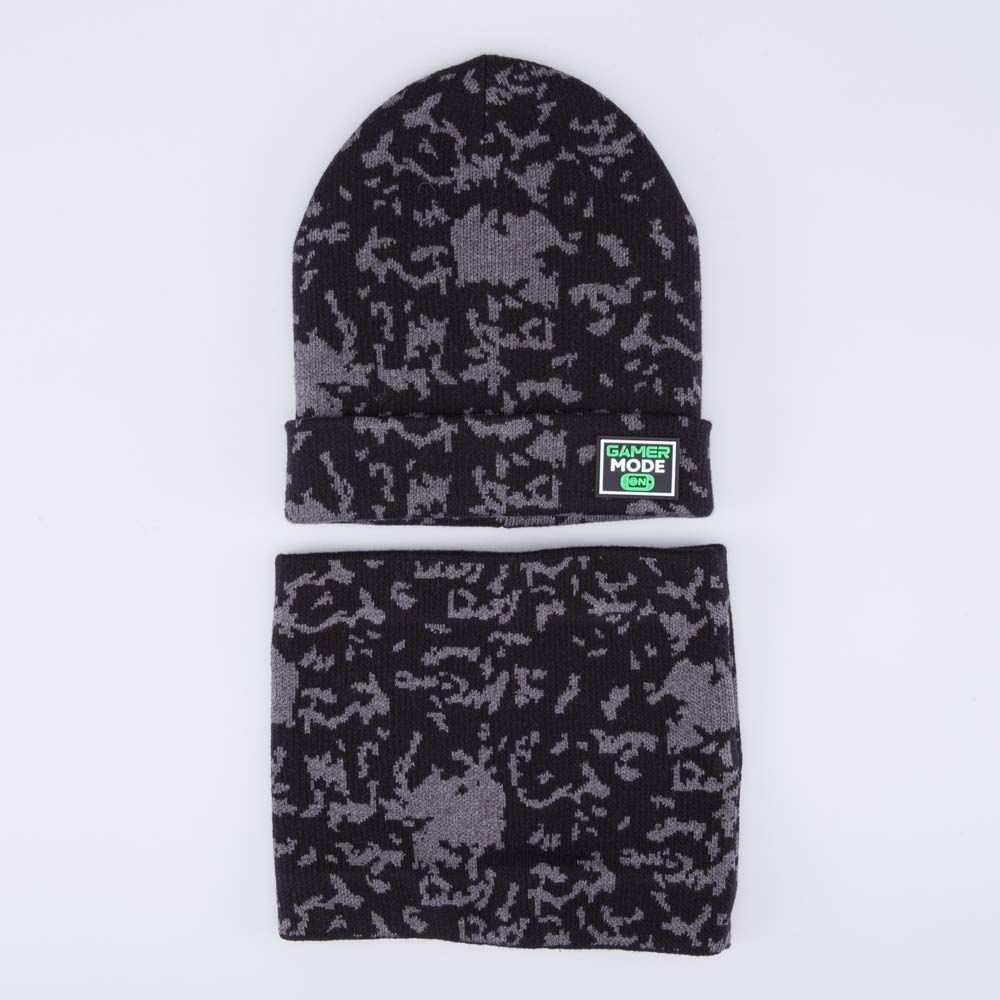 07711986-40 Шапка с аксессуаром черный, серый 50-52 1 200 руб.