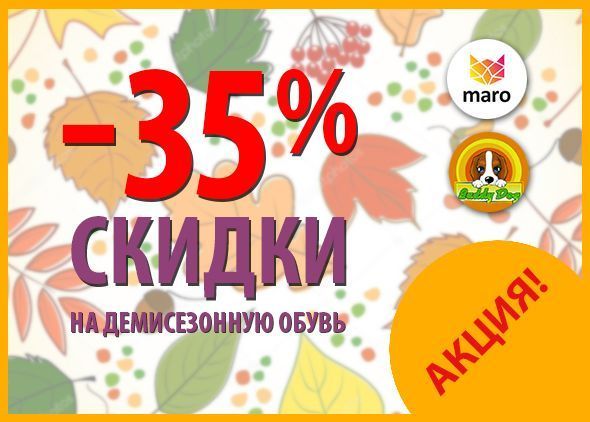 -35% скидки на демисезонную обувь