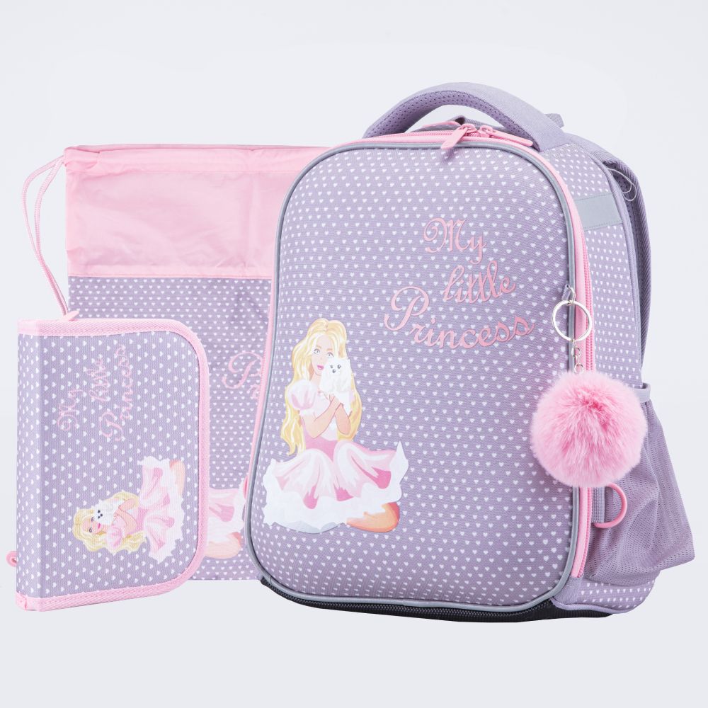 02817330-40 Школьный набор Формованный рюкзак, Мешок для сменной обуви, Пенал, серый выс. 35 см 3 100 руб.