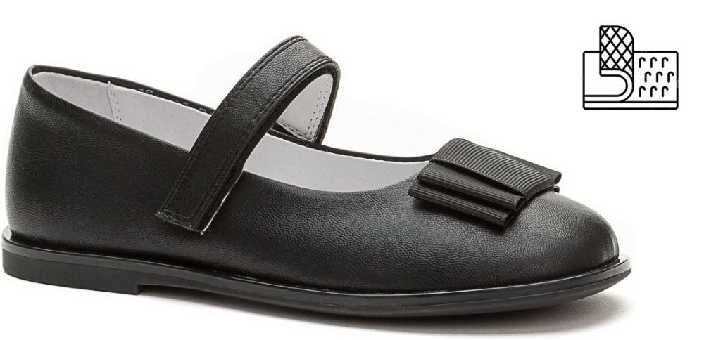 956408/03-01 черный иск.кожа детские (для девочек) туфли (О-З 2025) 1 099 руб.