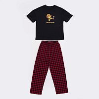 07756039-40 Пижама детская "Пряник", чер-кра р.128