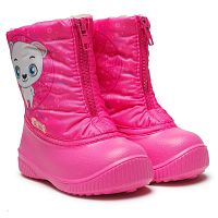 Сапожки детские, мод.566/01 (белая медведица/у.розовый, Асс 1 (21/2,22/2,23/2,24/2,25/2,26/2), 12 пар)