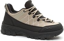 158543/19-02 бежевый текстиль/Микрополитекс (иск.кожа) женские полуботинки (О-З 2025)