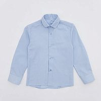 07703015-61 Сорочка для мальчика классическая с длинным рукавом голубой р.128