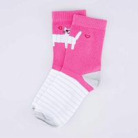07842825-40 Носки детские розовый св.серый р.14