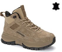 148593/03-02XL бежевый натуральная кожа (нубук) Полипротект (PPL)/текстиль женские ботинки (О-З 2025)