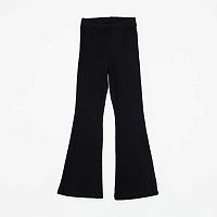 07859072-41 Брюки для девочки в рубчик, черный р.116