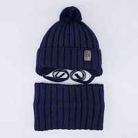 07704005-40 Шапка с аксессуаром т.син 50-52