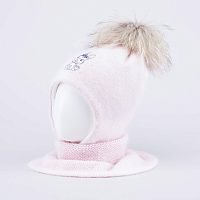 07811561-42 Шапка с аксессуаром розовый 50-52