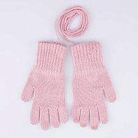 07821221-40 Перчатки детские двухслойные розовый 4-6 лет