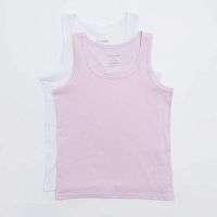 07854019-42 Набор из 2-х маек для девочки, бел-роз р.116