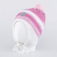 07811388-40 Шапка детская бел-роз 48-50