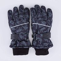 07722254-40 Перчатки детские чер-сер 2-3 года