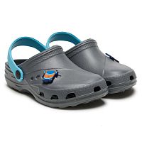 Сабо детские, мод.601/01 М (серый/н.голубой, Асс 1 (27/1,28/1,29/1,30/1,31/1,32/1,33/1,34/1), 8 пар)