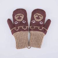 07721259-41 Варежки детские коричнев. 2-3 года