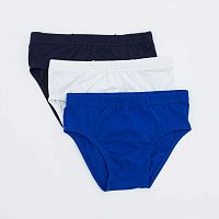 07755019-41 Набор из 3-х трусов для мальчика, син-бел р.128