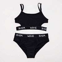 07852087-40 Купальник детский черный р.128