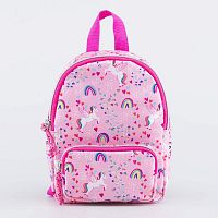 02811232-00 Рюкзак для девочек розовый выс.19, 5 см.