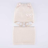 07811441-41 Шапка с аксессуаром св.бежевый 50-52