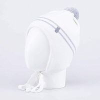 07811423-41 Шапка детская бел-сер 48-50