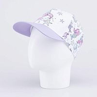 07811745-40 Бейсболка для девочки бел-сир 50-52