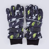 07722251-40 Перчатки детские чер-жел-сер 6-8 лет