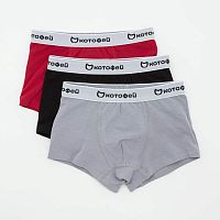 07755020-40 Набор из 3-х трусов для мальчика, сер-кра-чер р.122