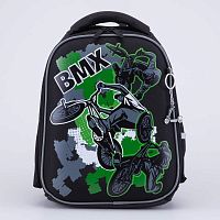 02704373-40 Рюкзак школьный чер-зел (11+) выс. 35 см