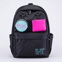 02804397-40 Рюкзак школьный черный (15+) выс. 42 см