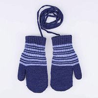 07721231-41 Варежки детские двухслойные син-гол 1-2 года