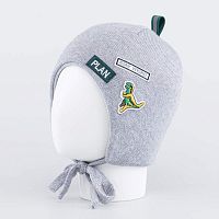 07711367-40 шапка для мальчика серый 50-52
