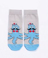 07042224-30 Носки детские "Осьминог" св.серый р.14
