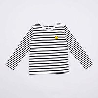 07702030-40 Фуфайка (футболка), беж-чер р.140