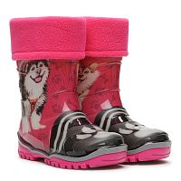 Сапоги детские, мод.220/03 РУ (хаски на малиновом/фуксия, Асс 1 (23/2,24/2,25/2,26/4), 10 пар)