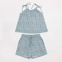 07864088-40 Комплект одежды для девочек (блузка + шорты) мятный р.98