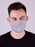 МЗ20-02270590 Текстильная маска серый универсальный