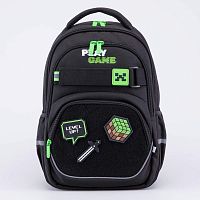 02704381-40 Рюкзак школьный черный (11+) выс. 38 см