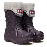 Сапоги детские "JUNIOR", мод.2604 У (т.сливовый/св.серый, 4 пар)