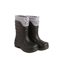 Сапоги детские "JUNIOR", мод.2602 (черный/т.серый, р.40, 4 пар)