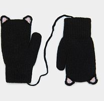 07821260-40 Варежки детские черный 2-3 года