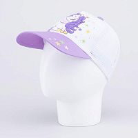 07811743-40 Бейсболка с сеткой для девочки бел-сир 50-52