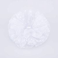 03817111-40 Бант с резинкой, белый детский