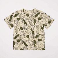 07764091-40 Футболка детская беж-зел р.92-98